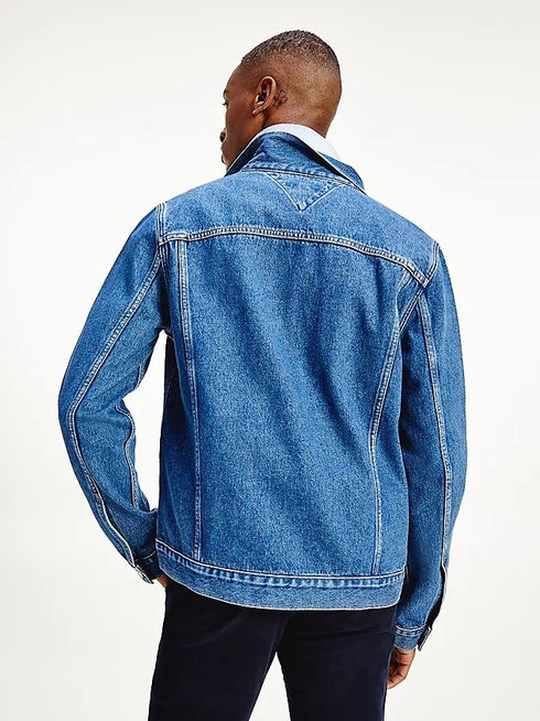 Giubbino Uomo MW18350 trucker in denim di cotone Denim medio TOMMY HILFIGER- Francavilla Moda
